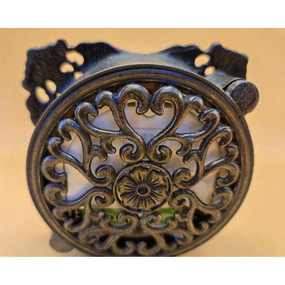 Vintage Desk Clock, Metal, Quartz 19oo
